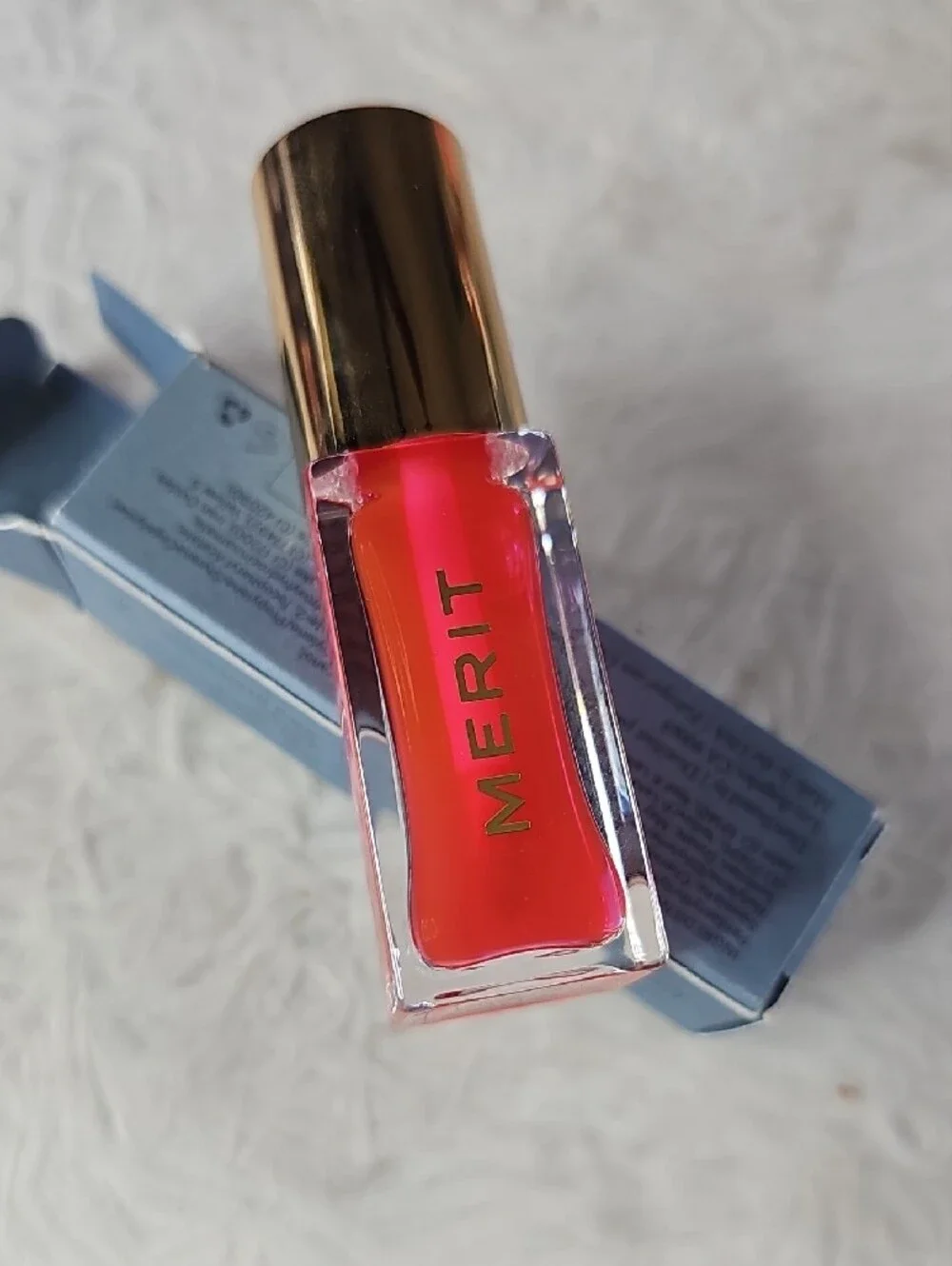 MERIT Liquid Lip Tint in Coral Pink